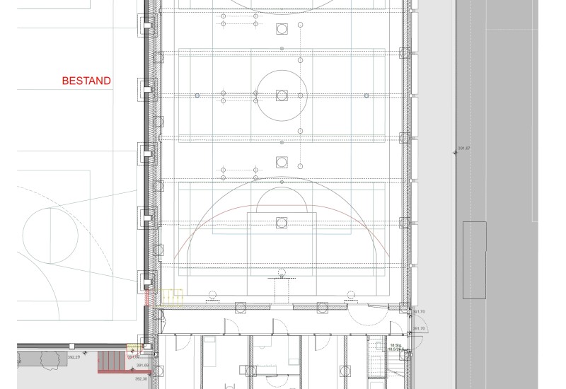 Grundriss Sporthalle