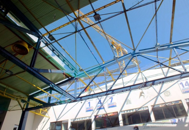 Ab Mai 2019 wurde die Dachkonstruktion erneuert